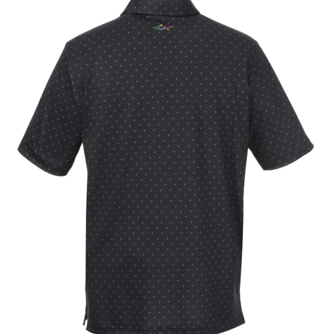 Greg Norman Micro Pique Spinner Print Polo - Men's