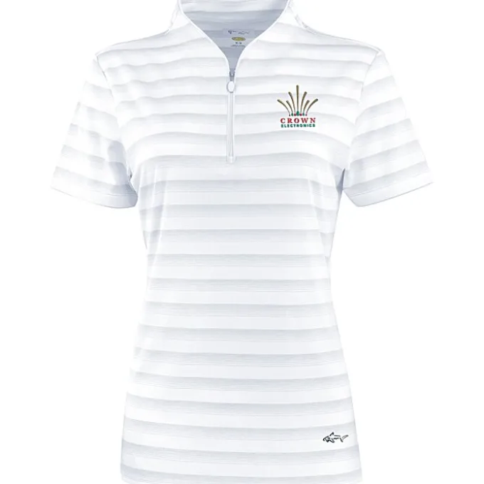 Greg Norman Stripe Polo - Ladies' - 24 hr