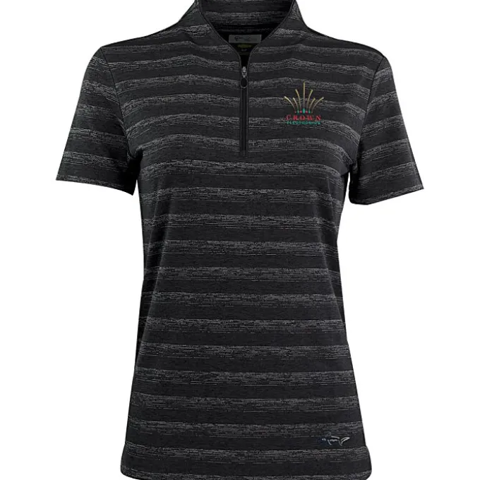 Greg Norman Stripe Polo - Ladies' - 24 hr