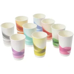 Groovy Full Color Insulated Paper Cup with Lid- 16 oz.