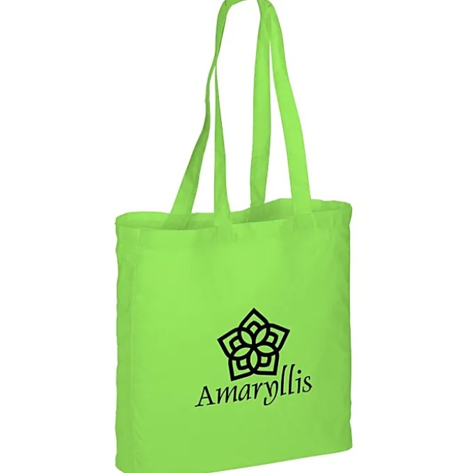 Gusseted Cotton Sheeting Tote - Color - 24 hr