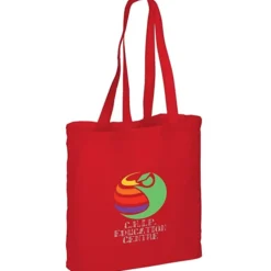 Gusseted Cotton Sheeting Tote - Color- Full Color