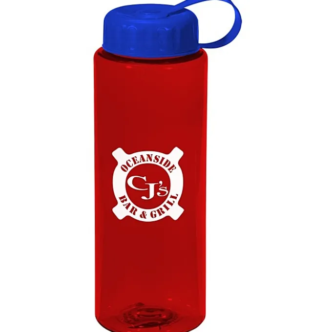Guzzler Sport Bottle with Tethered Lid - 32 oz