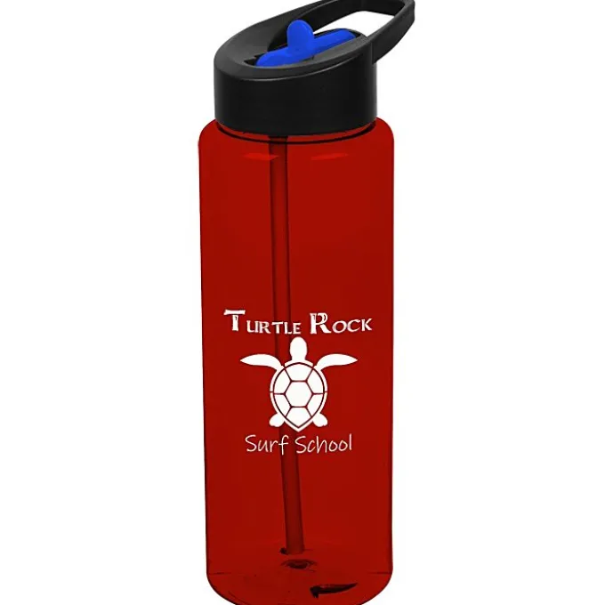 Guzzler Sport Bottle with Two-Tone Flip Straw Lid - 32 oz