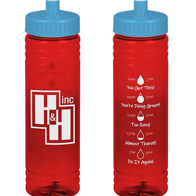 Halcyon Water Bottle with Droplet Graphics - 24 oz
