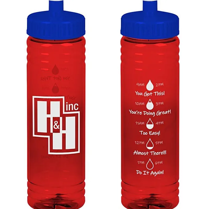 Halcyon Water Bottle with Droplet Graphics - 24 oz