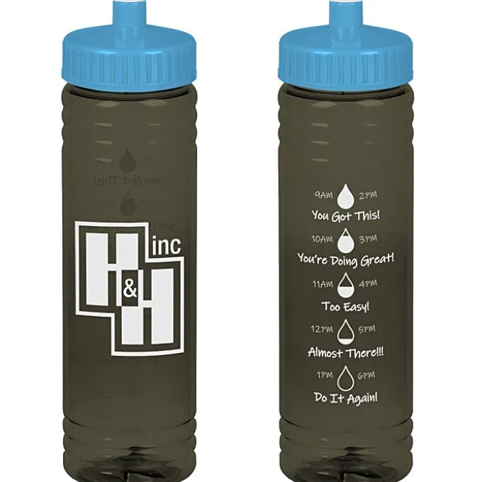 Halcyon Water Bottle with Droplet Graphics - 24 oz