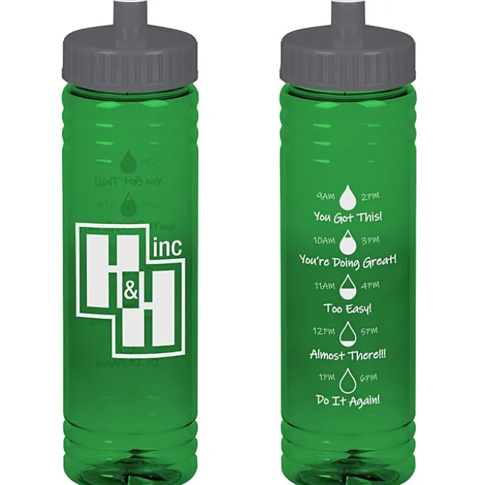 Halcyon Water Bottle with Droplet Graphics - 24 oz