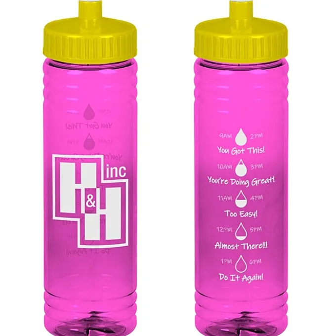 Halcyon Water Bottle with Droplet Graphics - 24 oz