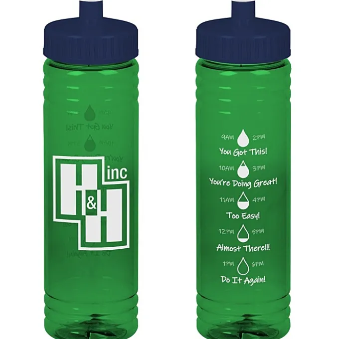 Halcyon Water Bottle with Droplet Graphics - 24 oz