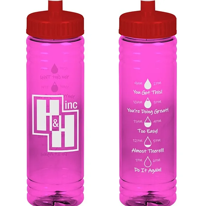 Halcyon Water Bottle with Droplet Graphics - 24 oz