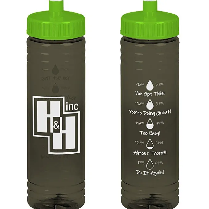 Halcyon Water Bottle with Droplet Graphics - 24 oz