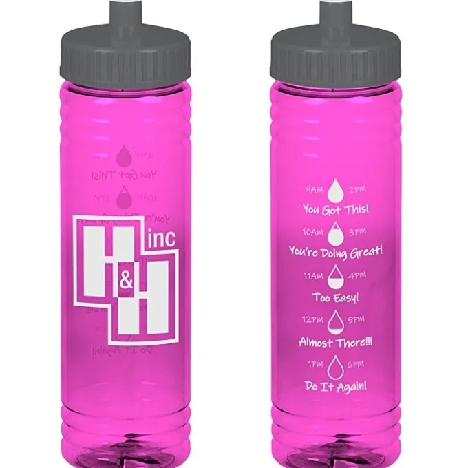 Halcyon Water Bottle with Droplet Graphics - 24 oz