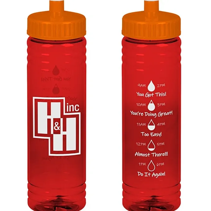 Halcyon Water Bottle with Droplet Graphics - 24 oz