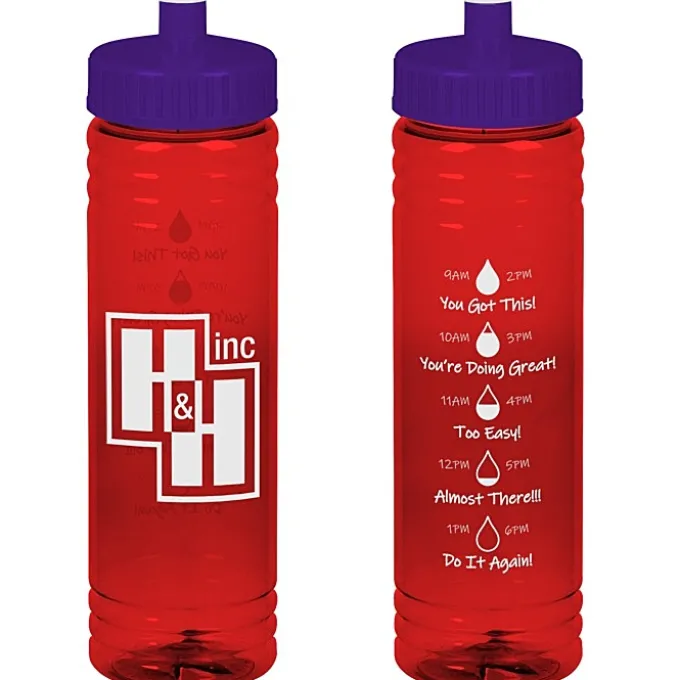 Halcyon Water Bottle with Droplet Graphics - 24 oz