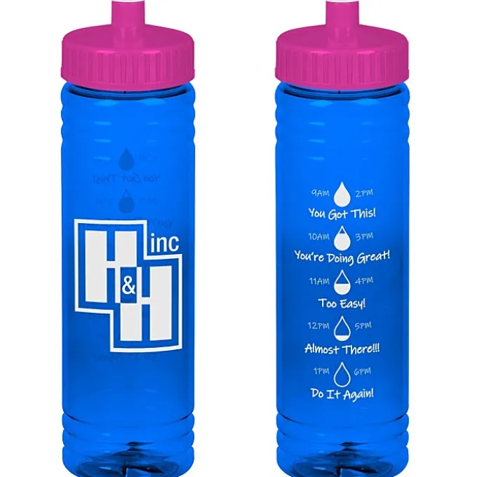 Halcyon Water Bottle with Droplet Graphics - 24 oz
