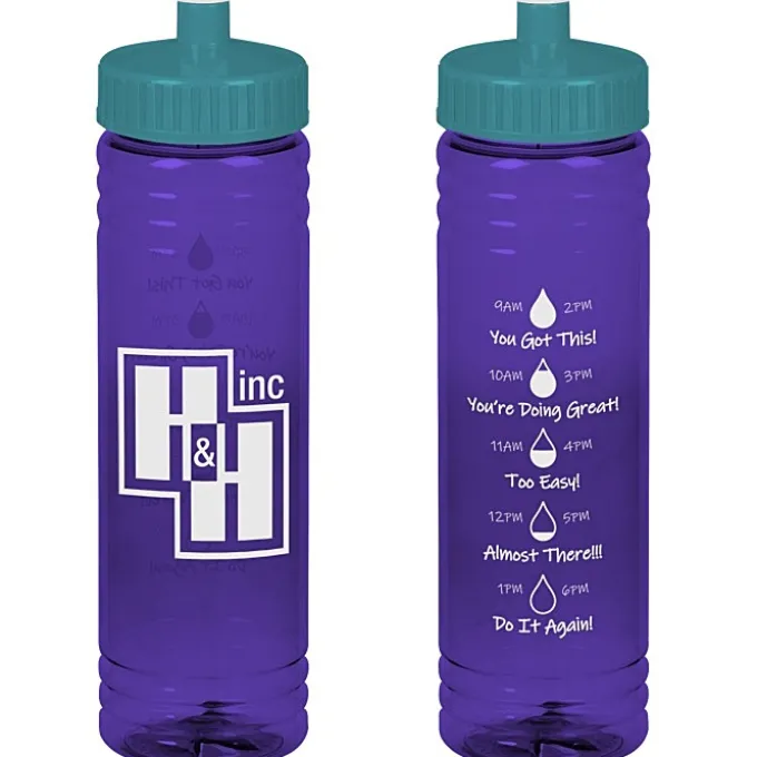 Halcyon Water Bottle with Droplet Graphics - 24 oz