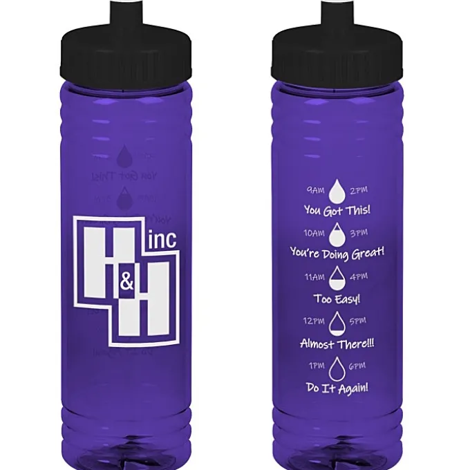 Halcyon Water Bottle with Droplet Graphics - 24 oz