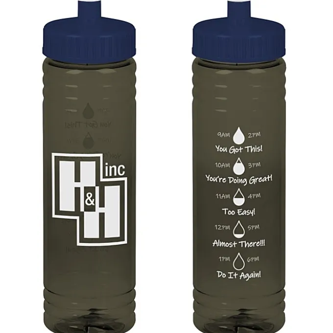 Halcyon Water Bottle with Droplet Graphics - 24 oz