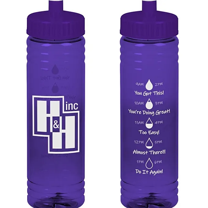 Halcyon Water Bottle with Droplet Graphics - 24 oz