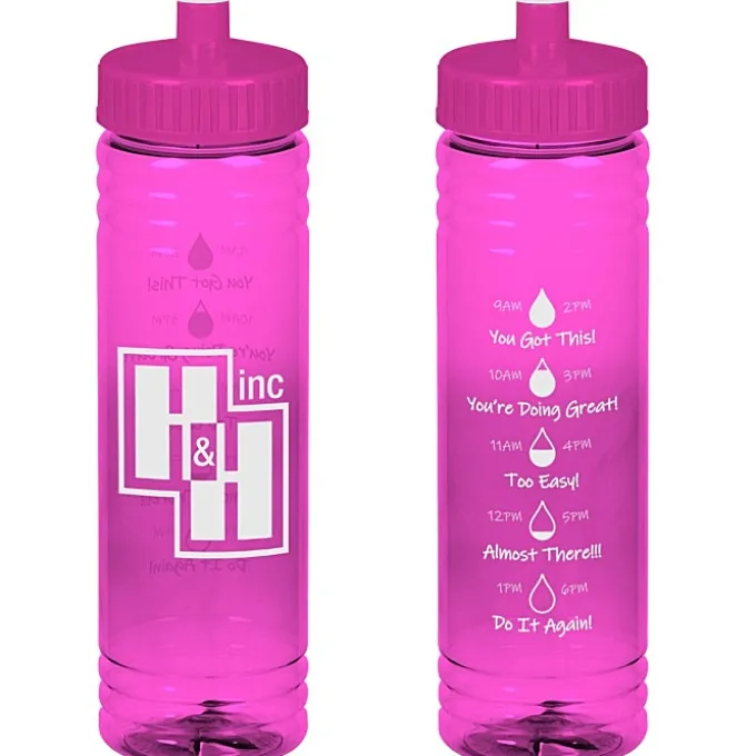 Halcyon Water Bottle with Droplet Graphics - 24 oz