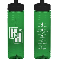 Halcyon Water Bottle with Droplet Graphics - 24 oz