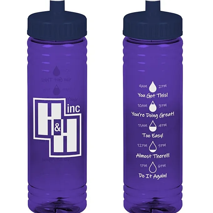 Halcyon Water Bottle with Droplet Graphics - 24 oz