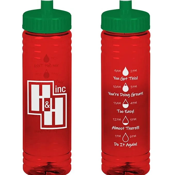 Halcyon Water Bottle with Droplet Graphics - 24 oz