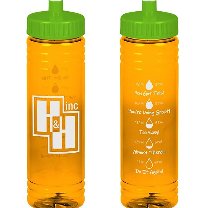 Halcyon Water Bottle with Droplet Graphics - 24 oz