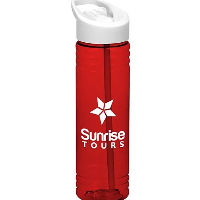 Halcyon Water Bottle with Flip Straw Lid - 24 oz