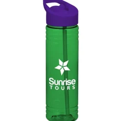 Halcyon Water Bottle with Flip Straw Lid - 24 oz