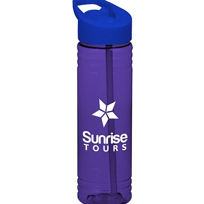 Halcyon Water Bottle with Flip Straw Lid - 24 oz