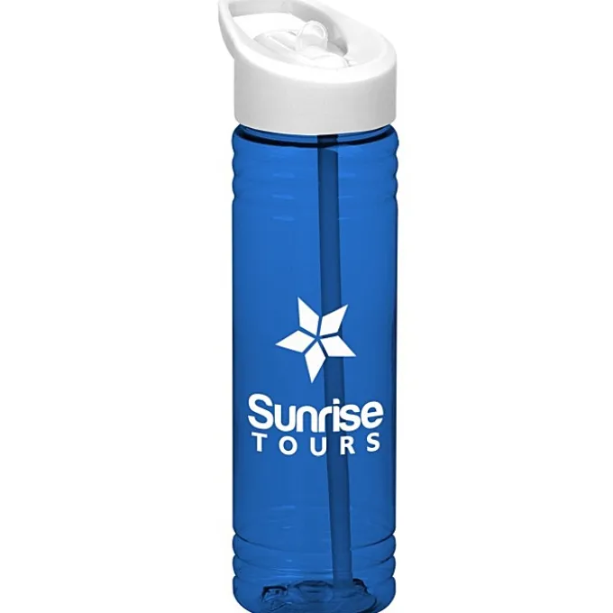 Halcyon Water Bottle with Flip Straw Lid - 24 oz
