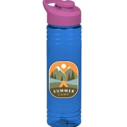 Halcyon Water Bottle with Flip Carry Lid - 24 oz - Full Color