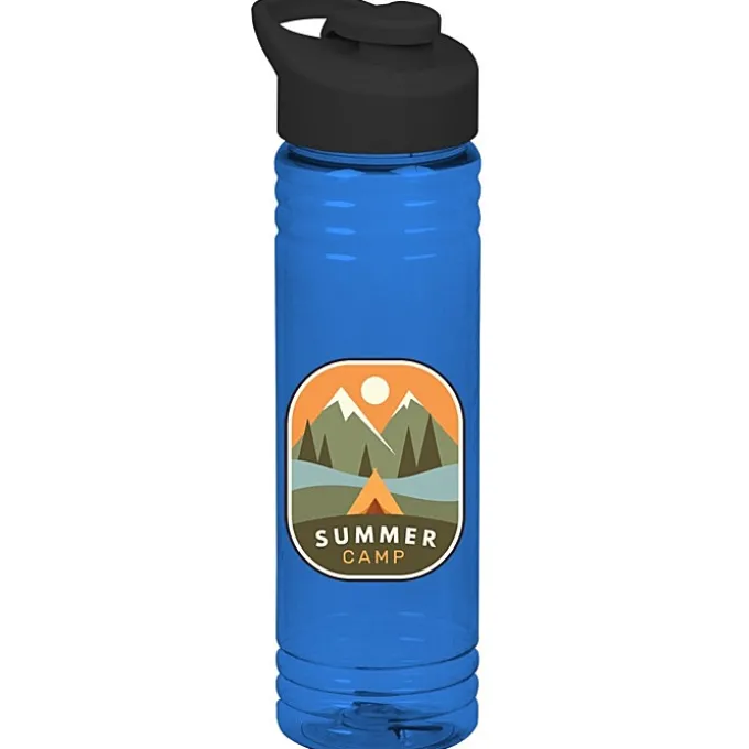Halcyon Water Bottle with Flip Carry Lid - 24 oz - Full Color