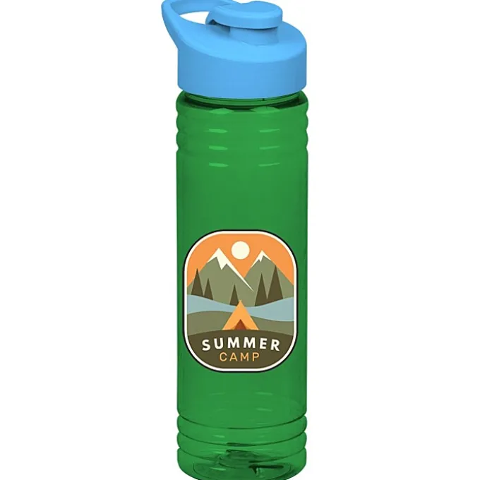 Halcyon Water Bottle with Flip Carry Lid - 24 oz - Full Color