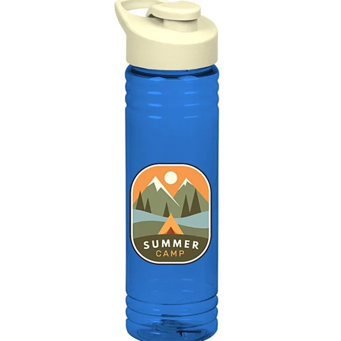 Halcyon Water Bottle with Flip Carry Lid - 24 oz - Full Color