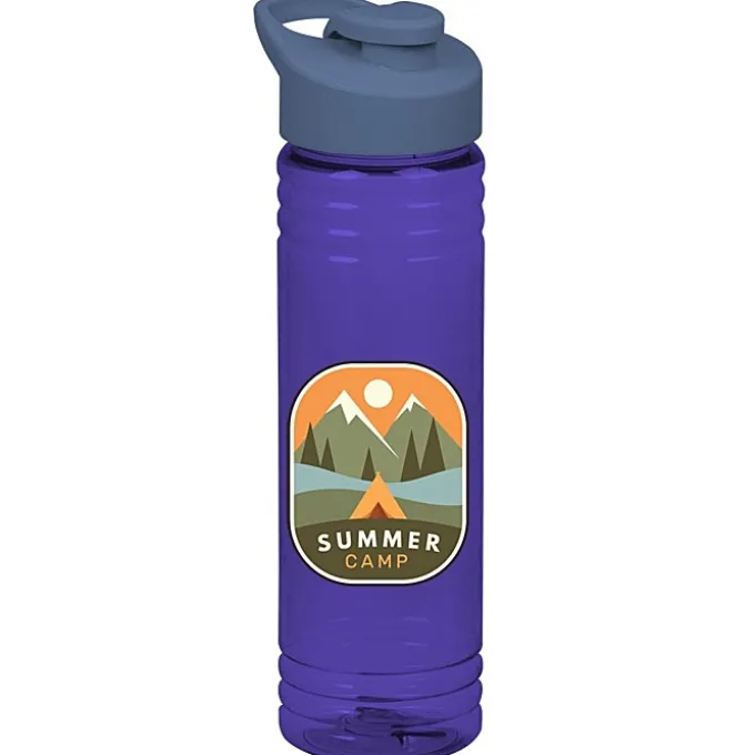 Halcyon Water Bottle with Flip Carry Lid - 24 oz - Full Color