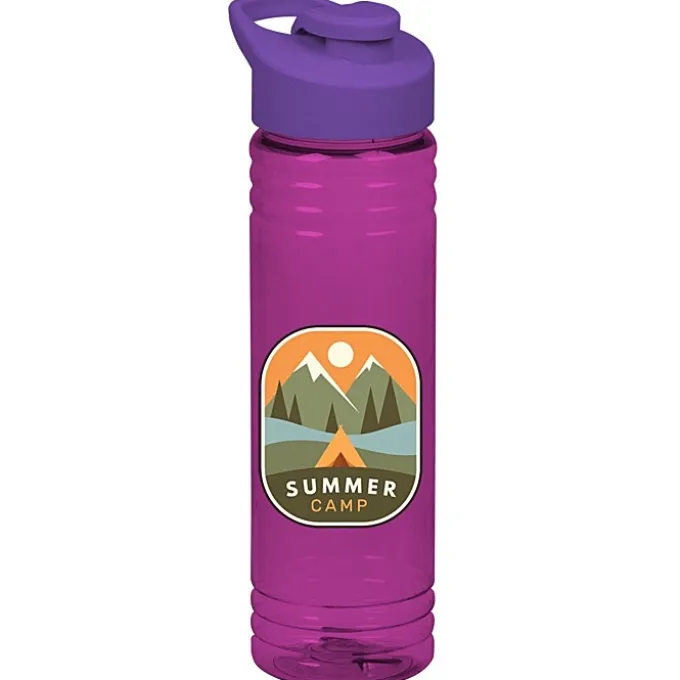 Halcyon Water Bottle with Flip Carry Lid - 24 oz - Full Color
