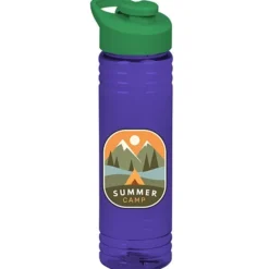 Halcyon Water Bottle with Flip Carry Lid - 24 oz - Full Color