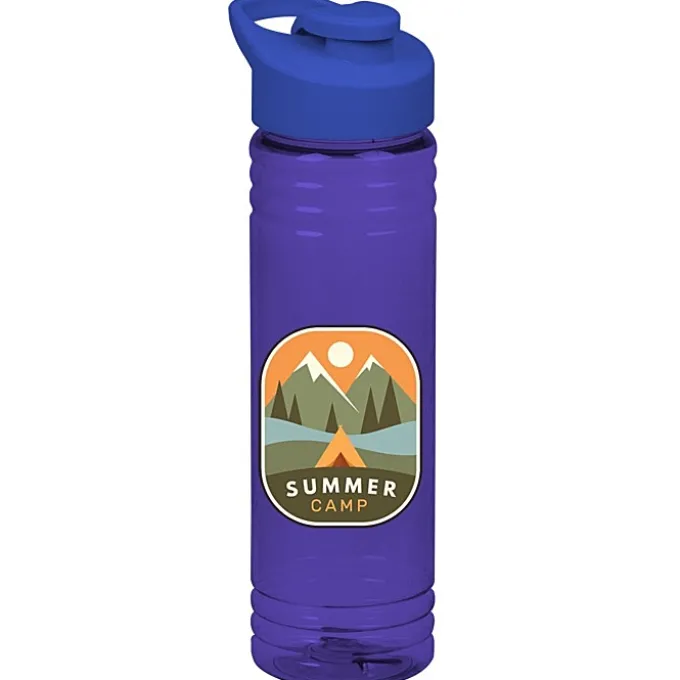 Halcyon Water Bottle with Flip Carry Lid - 24 oz - Full Color