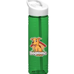 Halcyon Water Bottle with Flip Straw Lid - 24 oz - Full Color