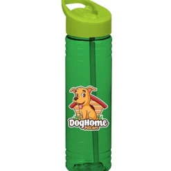 Halcyon Water Bottle with Flip Straw Lid - 24 oz - Full Color