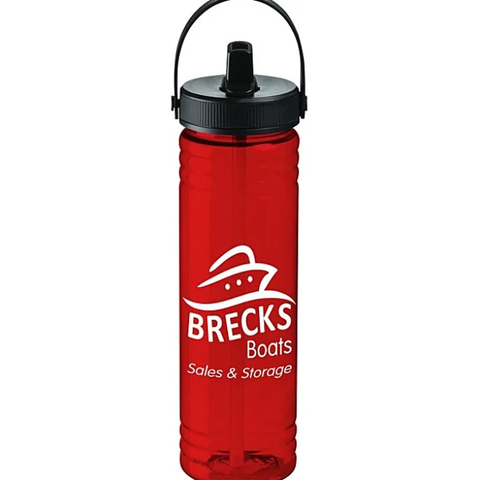 Halcyon Water Bottle with Folding Flip Straw Lid - 24 oz.