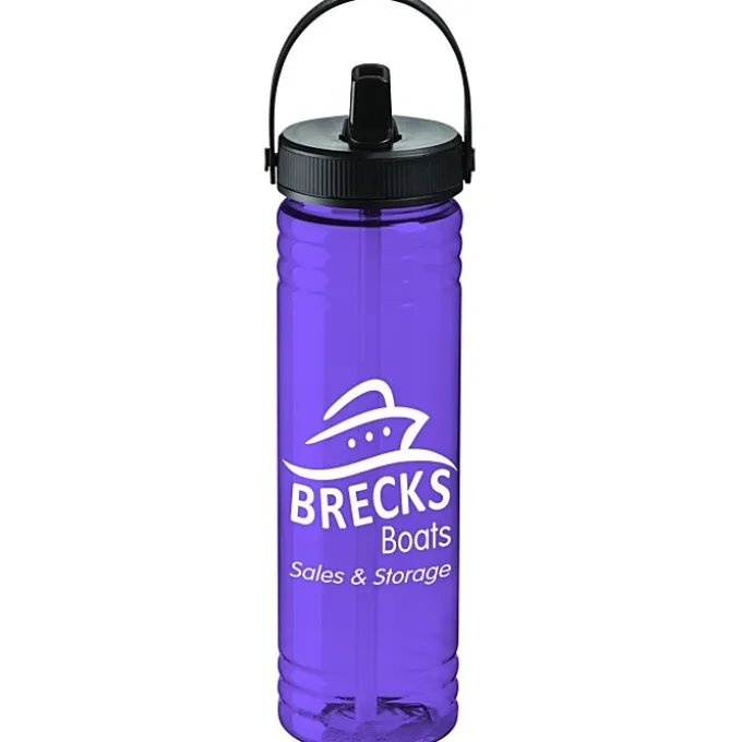Halcyon Water Bottle with Folding Flip Straw Lid - 24 oz.