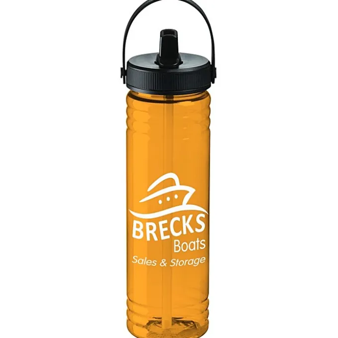 Halcyon Water Bottle with Folding Flip Straw Lid - 24 oz.