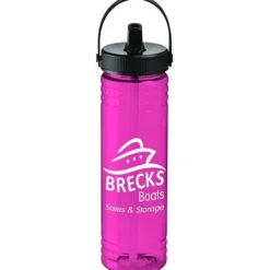 Halcyon Water Bottle with Folding Flip Straw Lid - 24 oz.