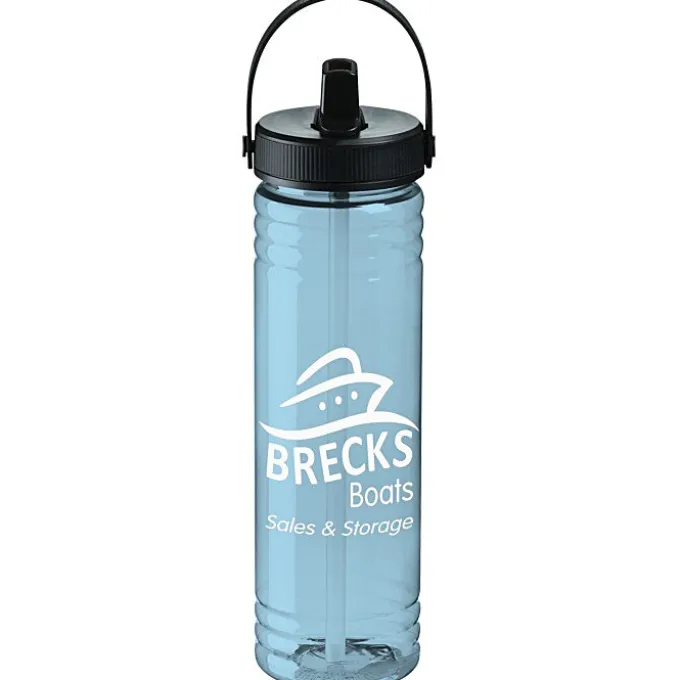 Halcyon Water Bottle with Folding Flip Straw Lid - 24 oz.