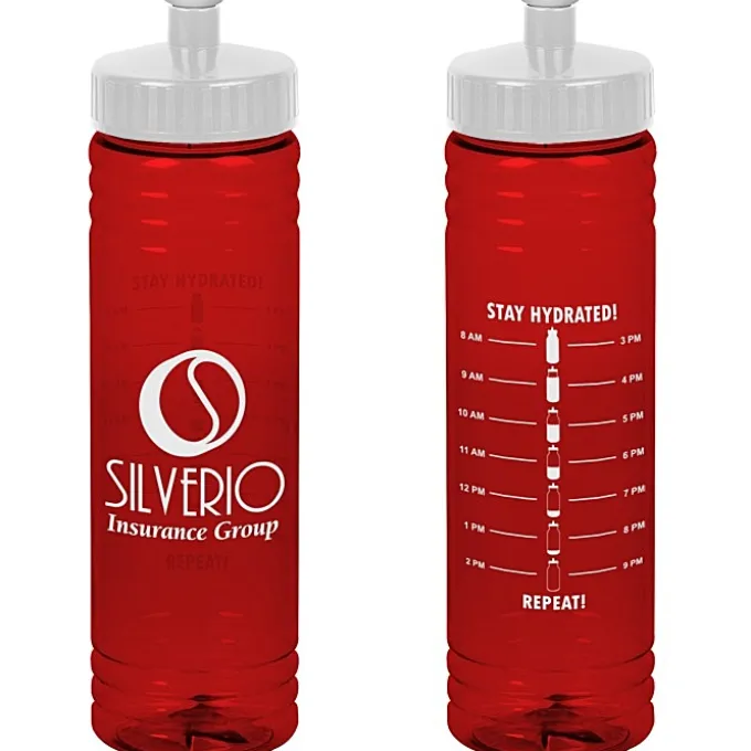 Halcyon Water Bottle with Stay Hydrated Graphics - 24 oz