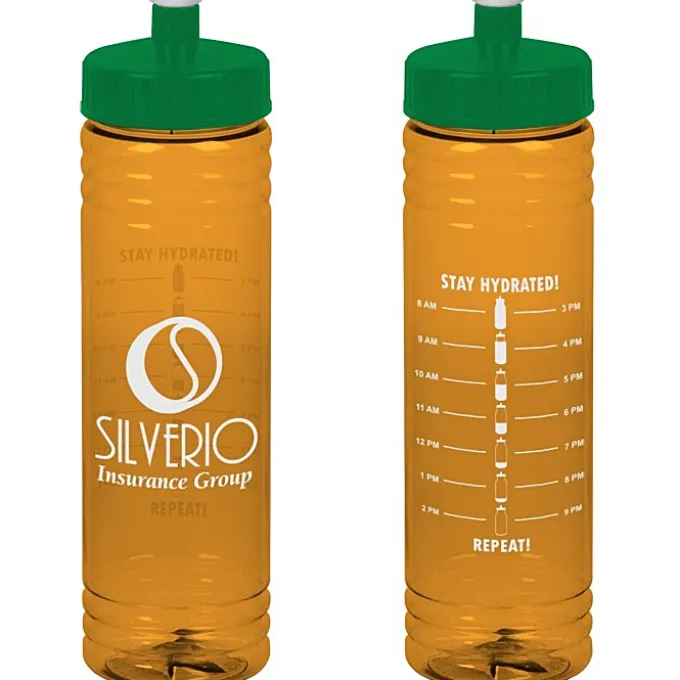 Halcyon Water Bottle with Stay Hydrated Graphics - 24 oz